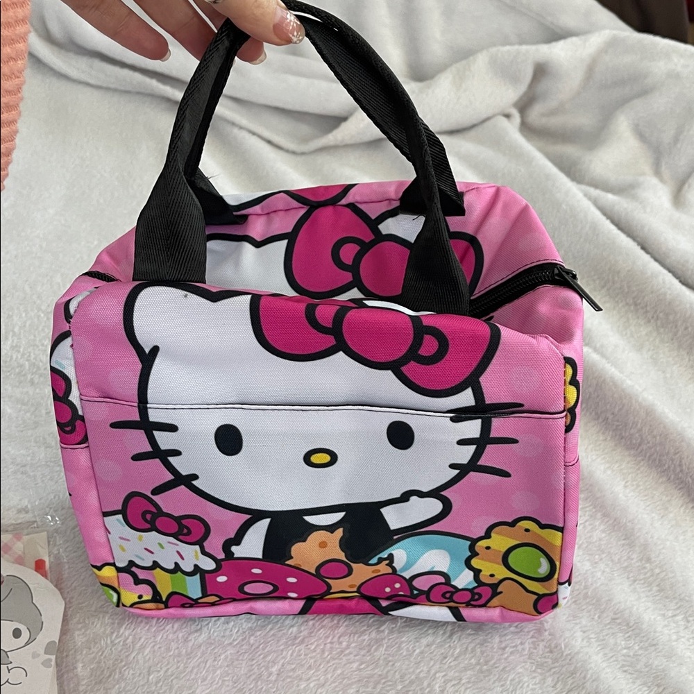 Hello Kitty Pink and White Kids lunch Bag Stationary Set nwt - Picture 9 of 11